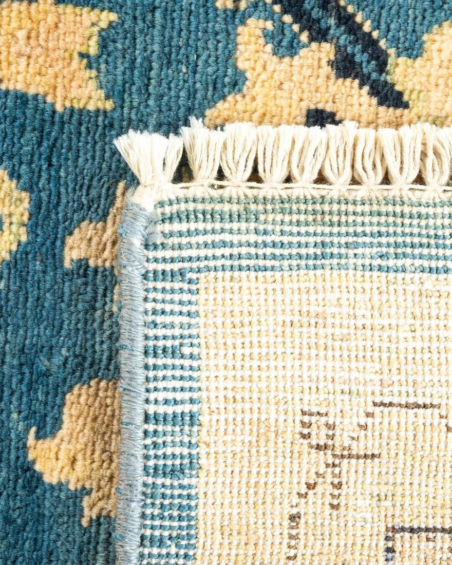 Eclectic Hand-Knotted Area Rug - Light Blue, 5' 0" x 7' 10" - 5