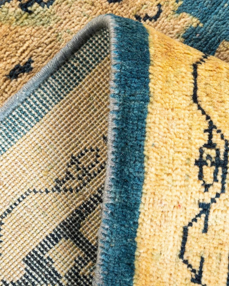 Eclectic Hand-Knotted Area Rug - Light Blue, 5' 0" x 7' 10" - 6