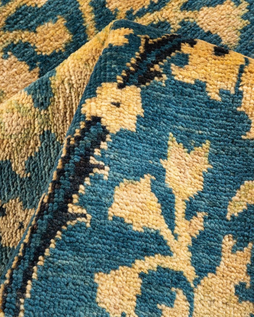 Eclectic Hand-Knotted Area Rug - Light Blue, 5' 0" x 7' 10" - 7