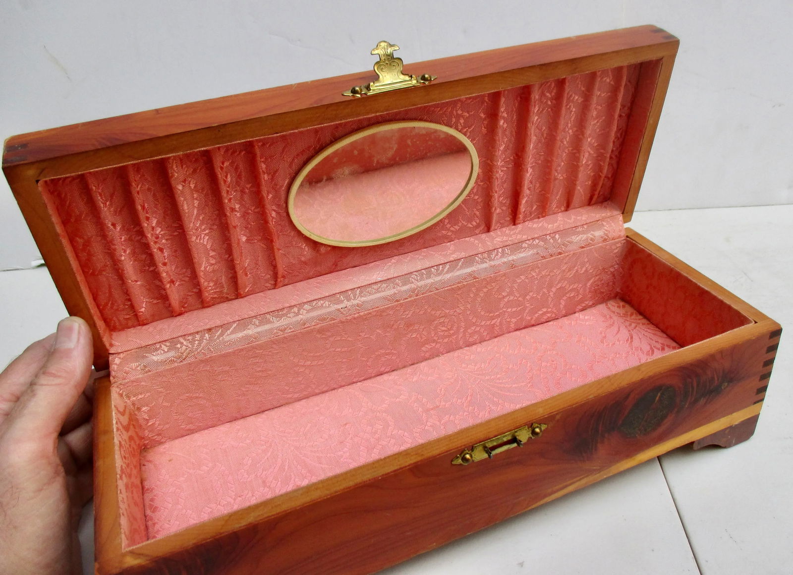 Art Deco Pine Jewelry Casket - 2