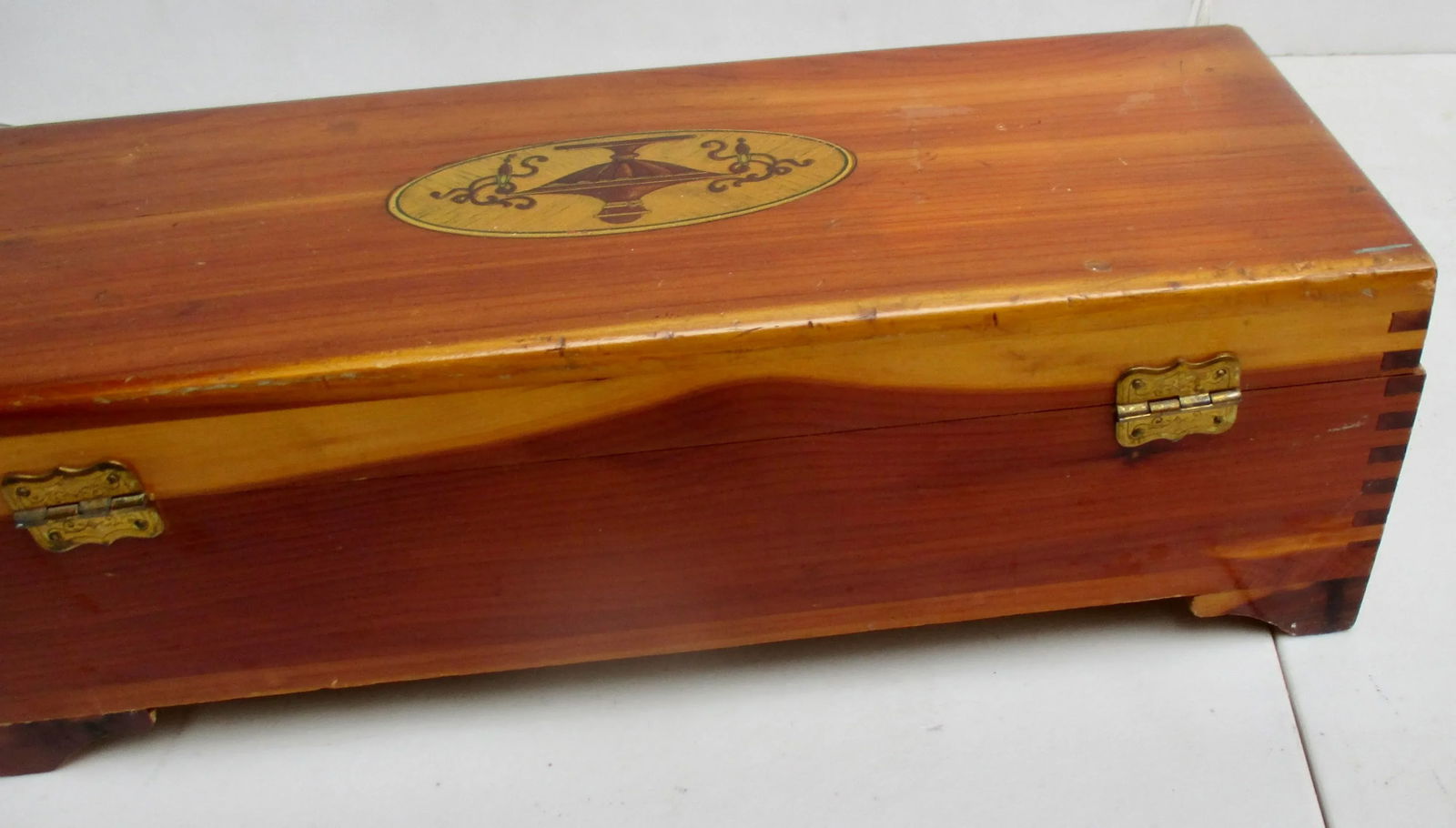 Art Deco Pine Jewelry Casket - 5