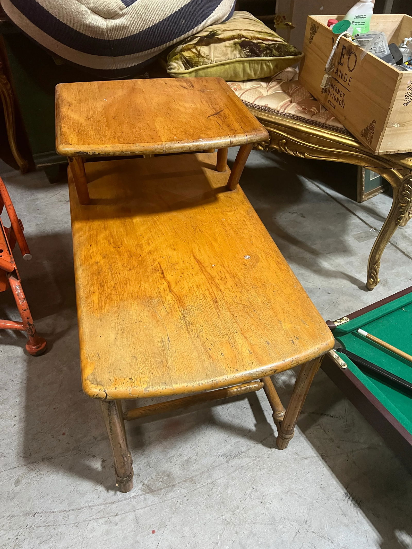 1970s Haywood Wakefield, Small Wooden Side Table - 3