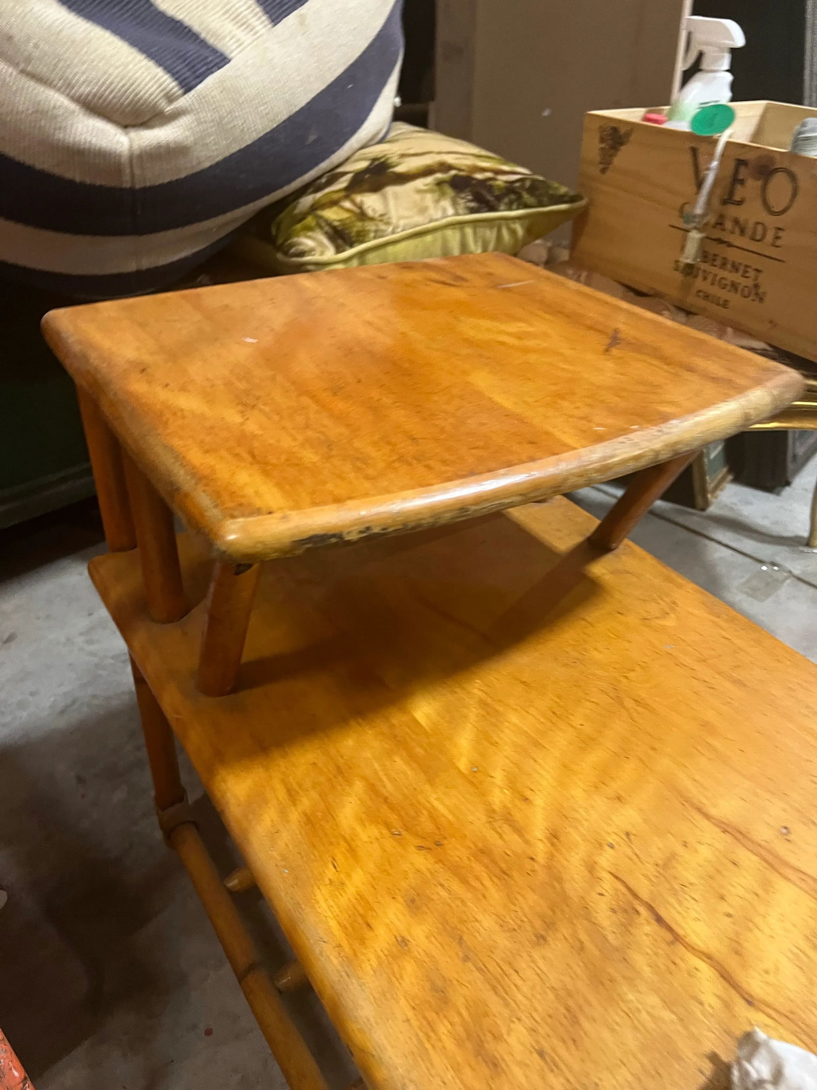 1970s Haywood Wakefield, Small Wooden Side Table - 5