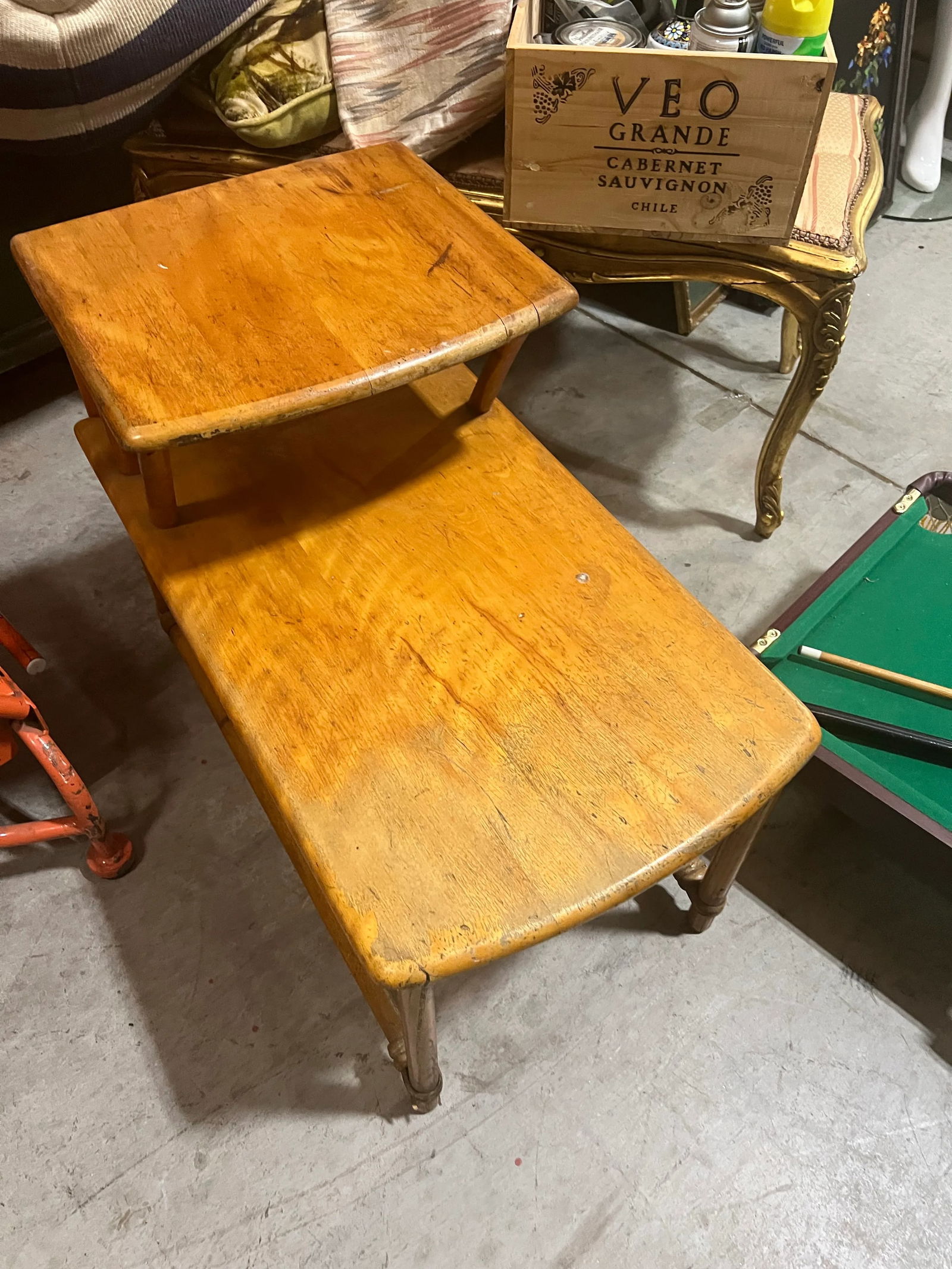 1970s Haywood Wakefield, Small Wooden Side Table - 8