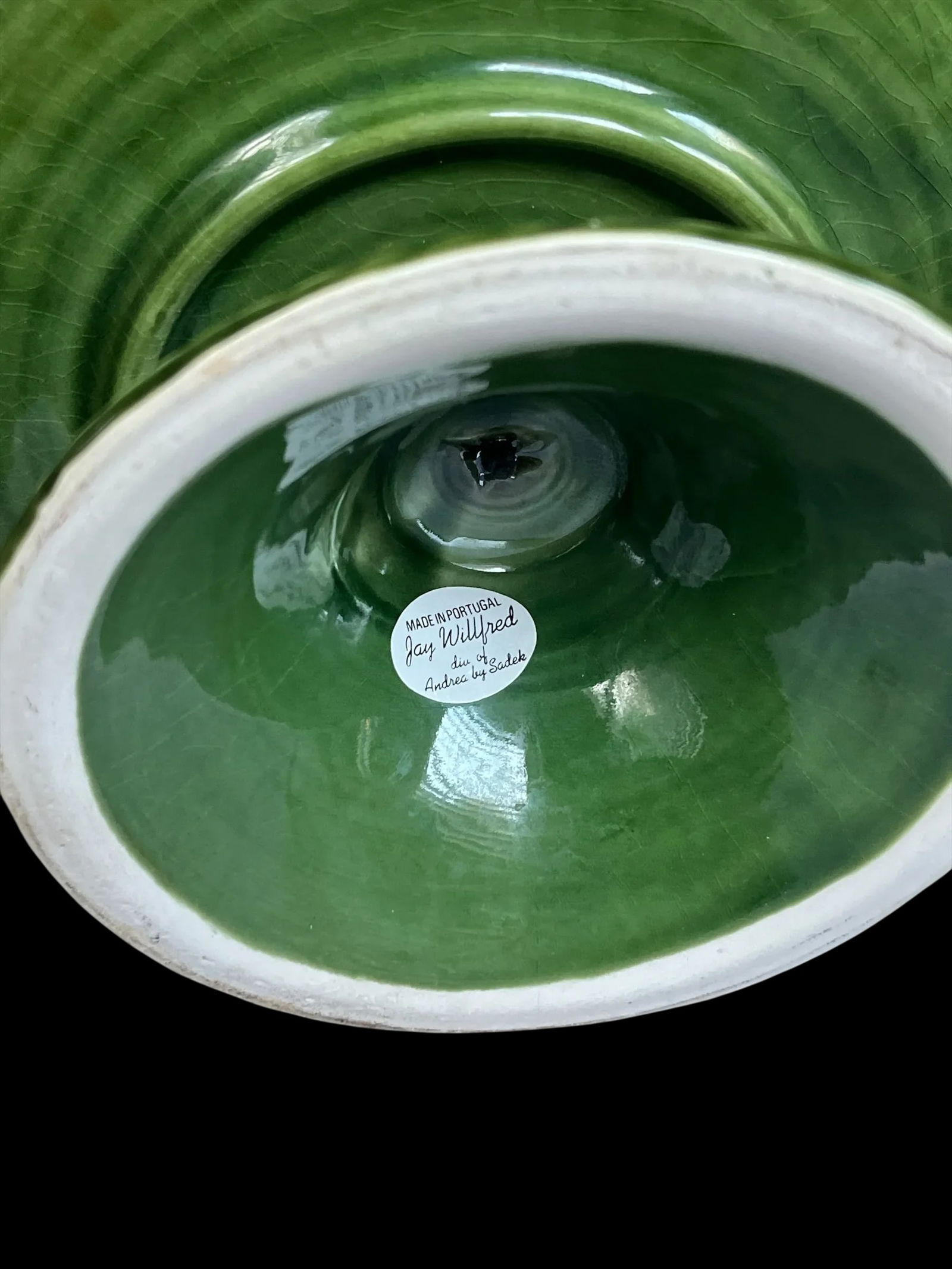 Vintage Ceramic Majolica Fruit Topiary on Pedestal With Peaches, Apples, and Citrus – Made in - 7