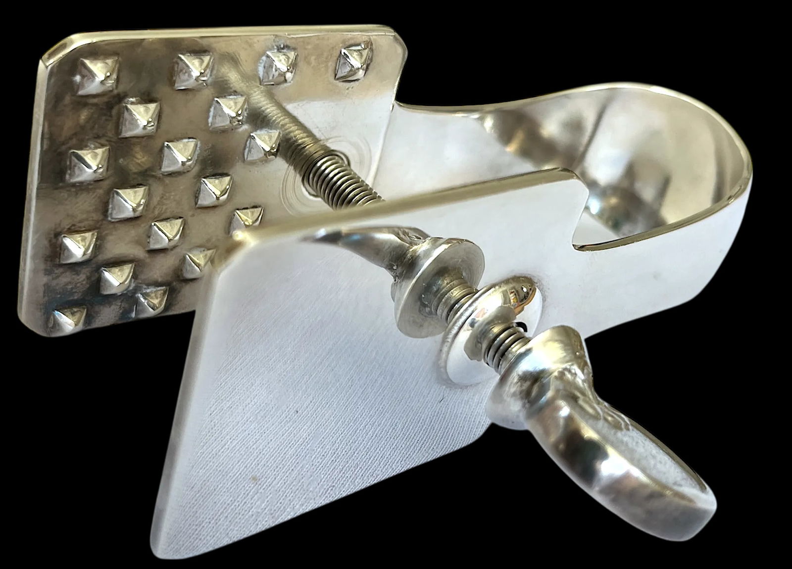 1990s Broggi Milano Classica Parmesan Cheese Tongs Holder Silver Plated Nickel - 3