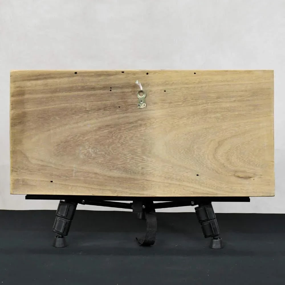 Late 20th Century Manuel Paz Untitled Acrylic on Reclaimed Wood, a Bicycle Built for Two - 2