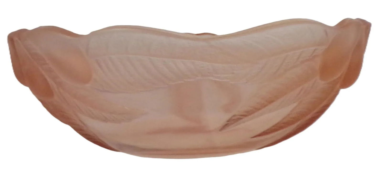 Antique Rosaline Fruit/Salad Bowl of Depression Glass by Luminarc, in France, 1920-1930s W/ Frosted - 6