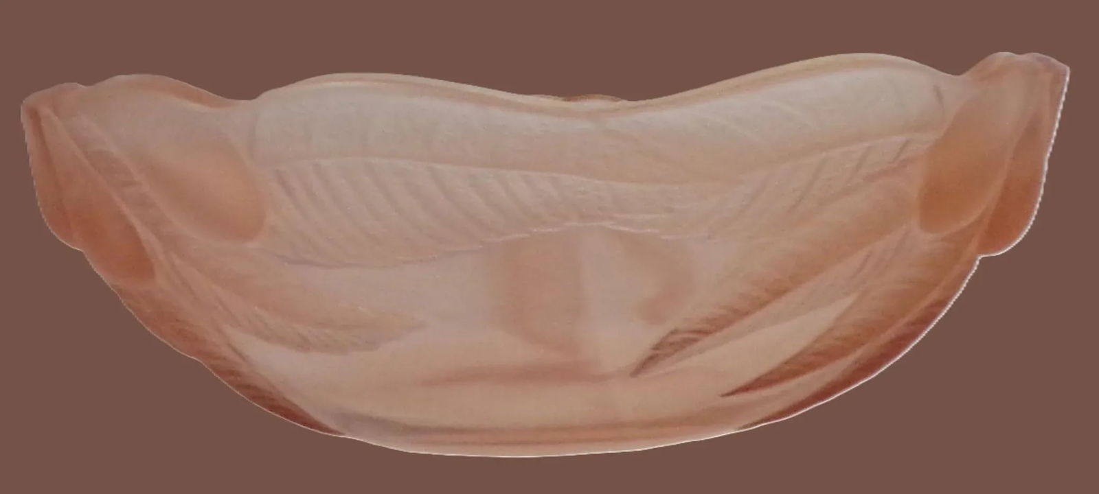 Antique Rosaline Fruit/Salad Bowl of Depression Glass by Luminarc, in France, 1920-1930s W/ Frosted - 7