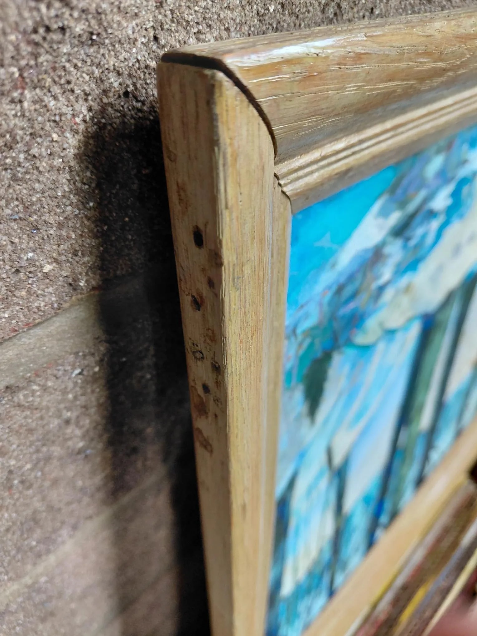 Antique Framed Oil on Board Snow Scenery - 6