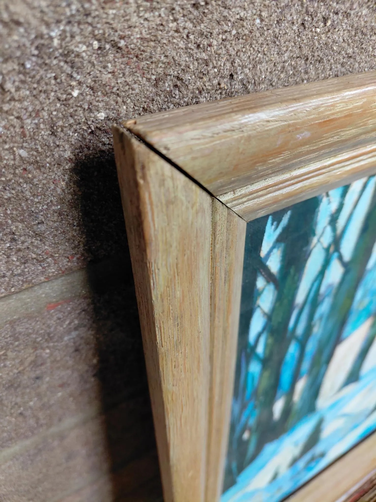 Antique Framed Oil on Board Snow Scenery - 7