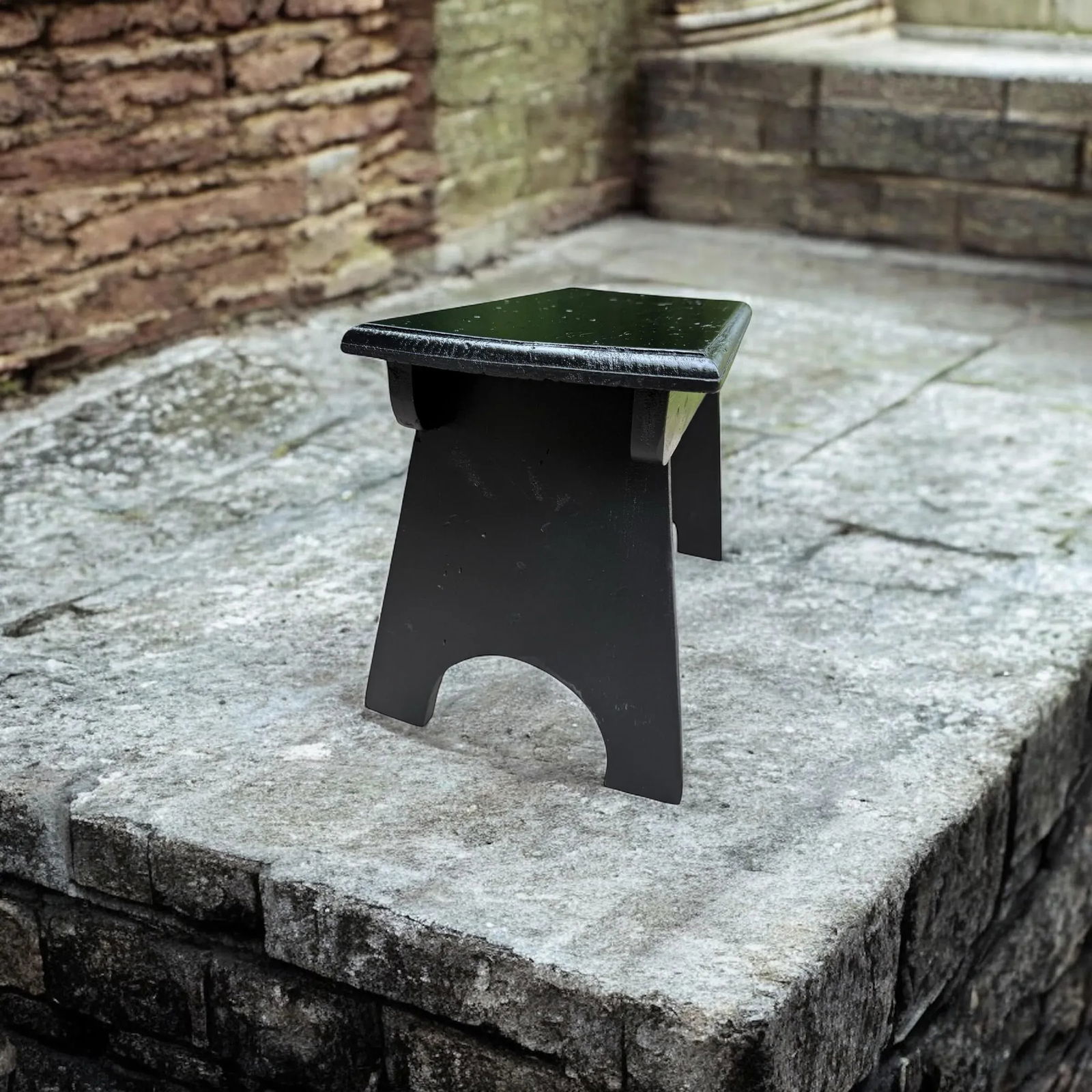 Vintage Farmhouse Wooden Step Stool - 4