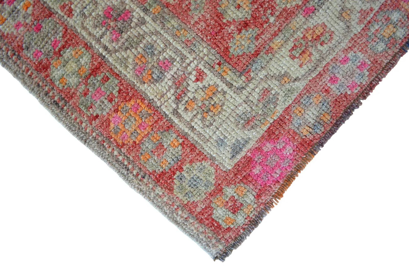 Hand-Knotted Turkish Long Runner Rug . Low Pile Hallway Decor 2"²9"³ × 13"² - 11