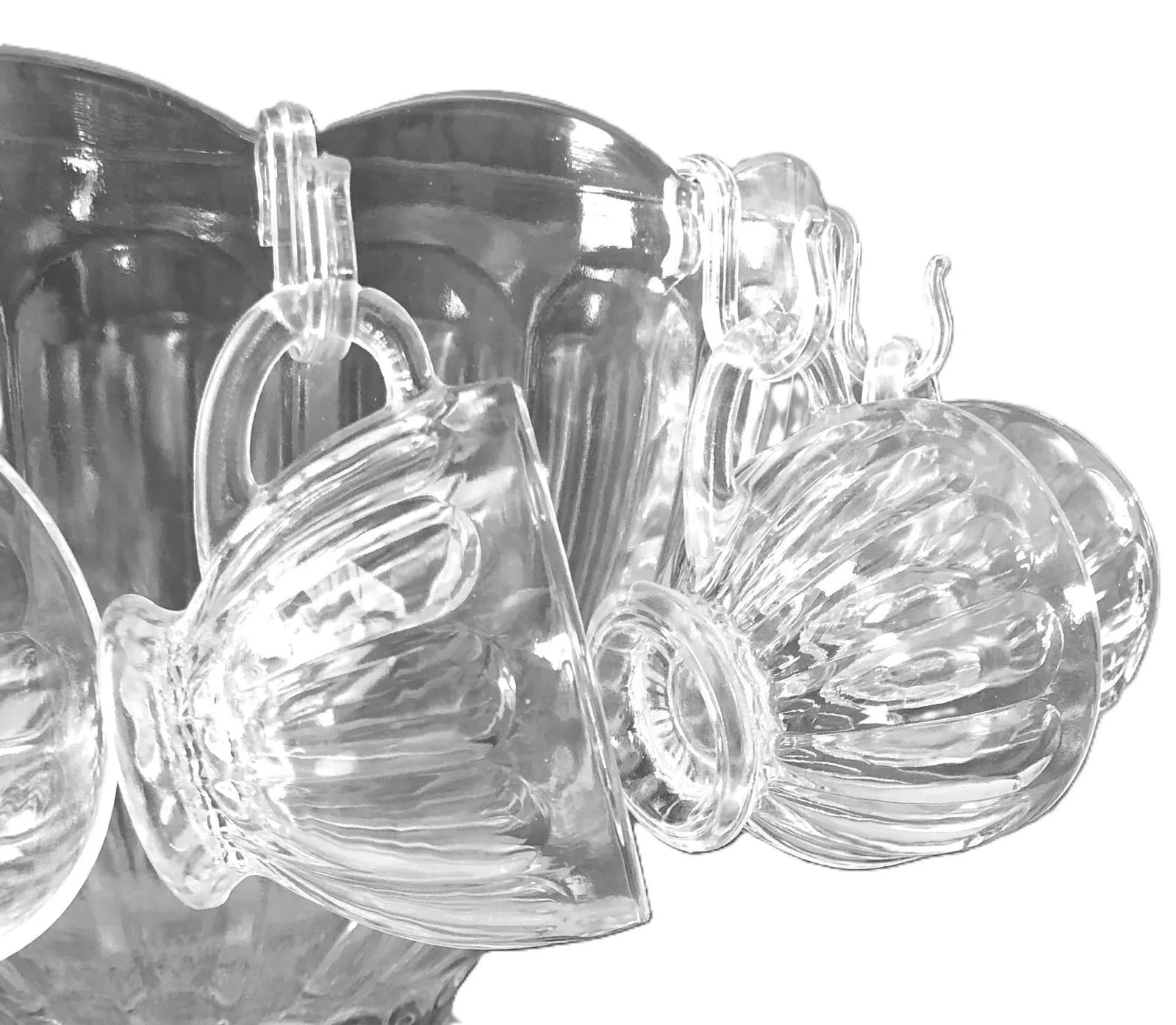 Vintage Anchor Hocking Colonial Punch Bowl, Cups, Hanger Clips, Stand & Optional Extras Cups- 34 Pie - 18