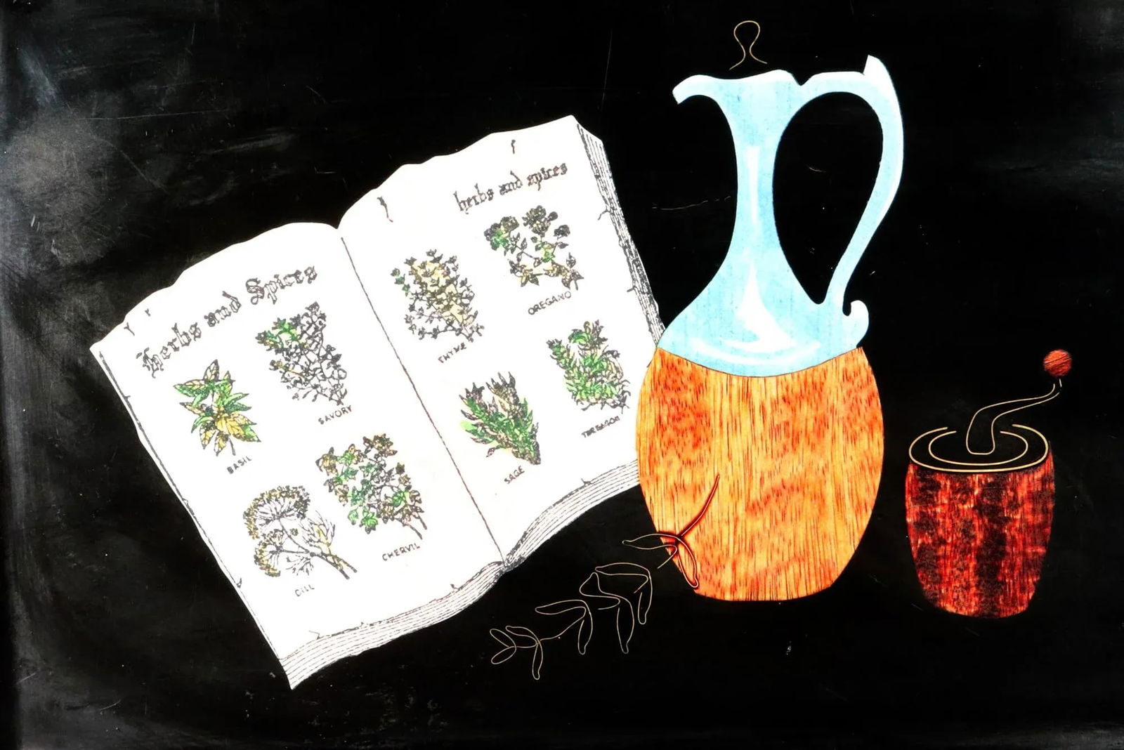 Couroc Serving Tray, Herbs & Spices - 2