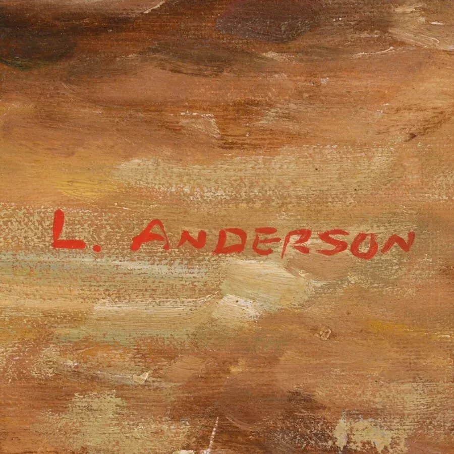 Oil on Canvas of a Mother and Her Children at a Park - 4