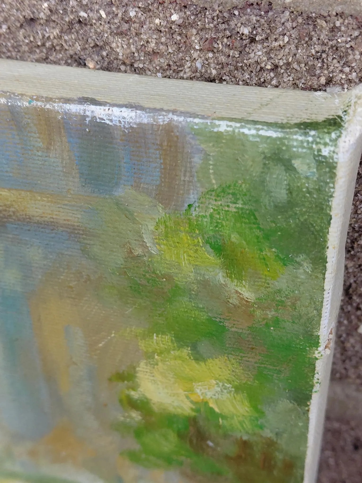 Oil on Canvas of a Mother and Her Children at a Park - 8