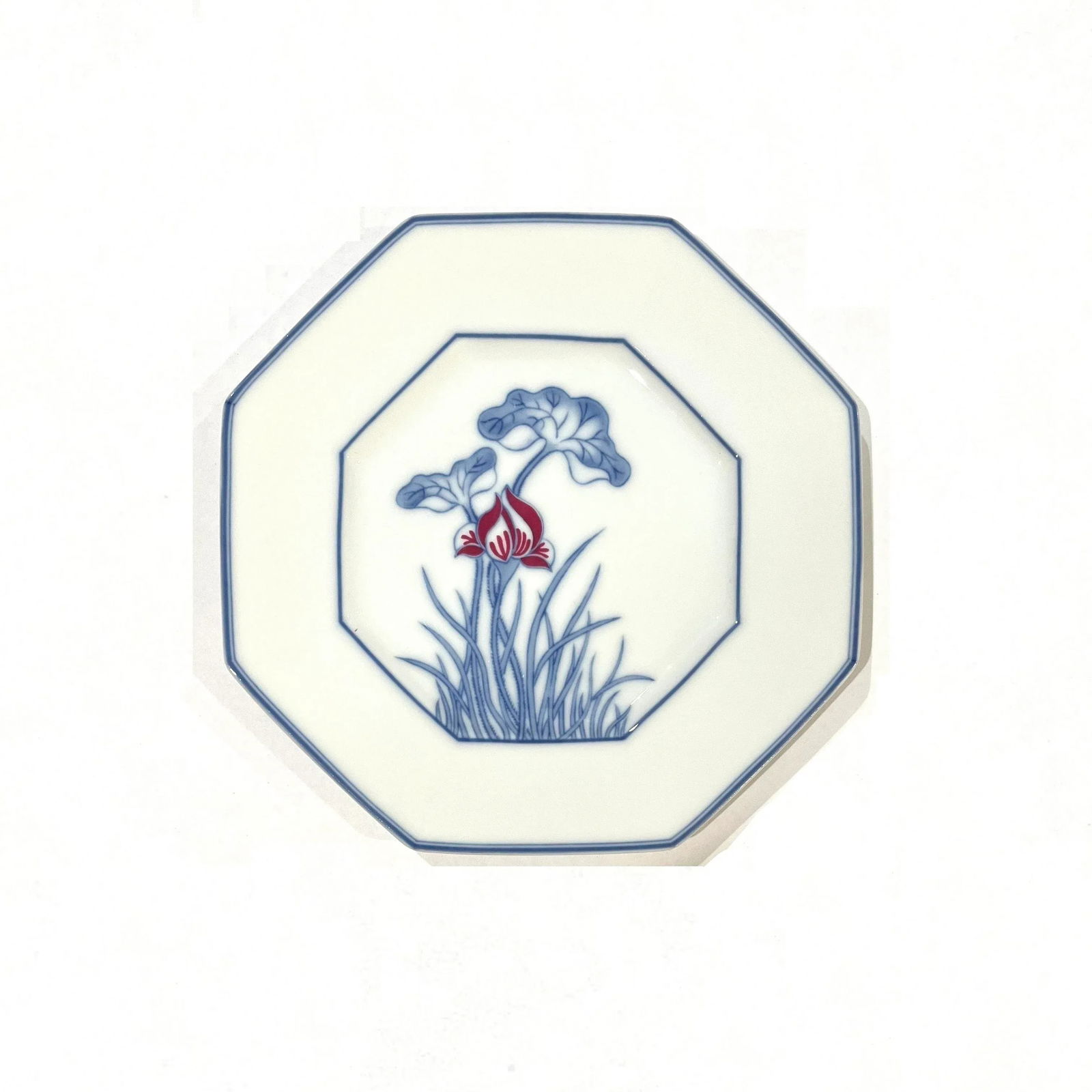 Rare - Fitz and Floyd Lotus Bleu 73 Piece Porcelain Dinnerware Service for 12 - Circa 1978 - 6