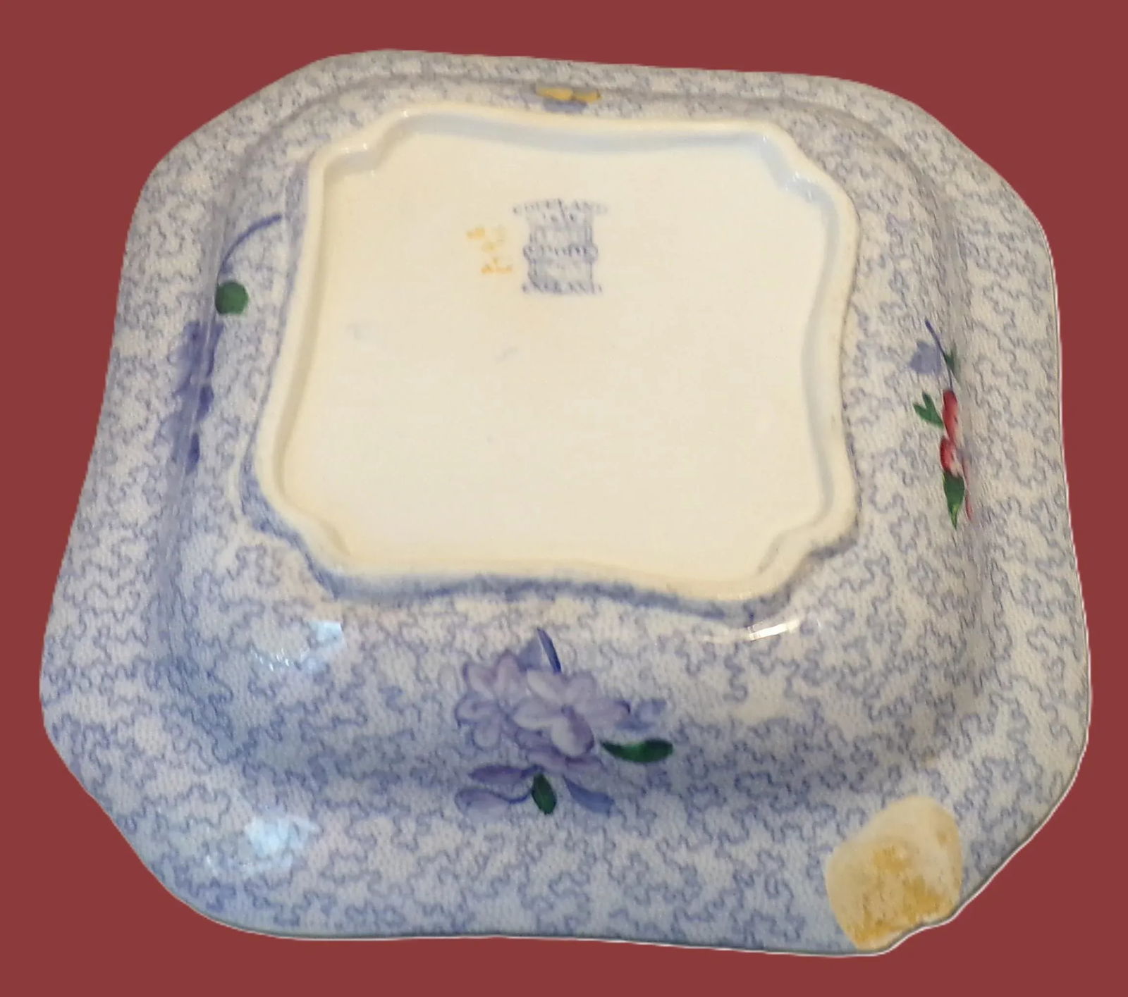 Vintage Covered Vegetable Bowl, Wild Flower Blue Pattern From Copeland Spode, Uk - 12