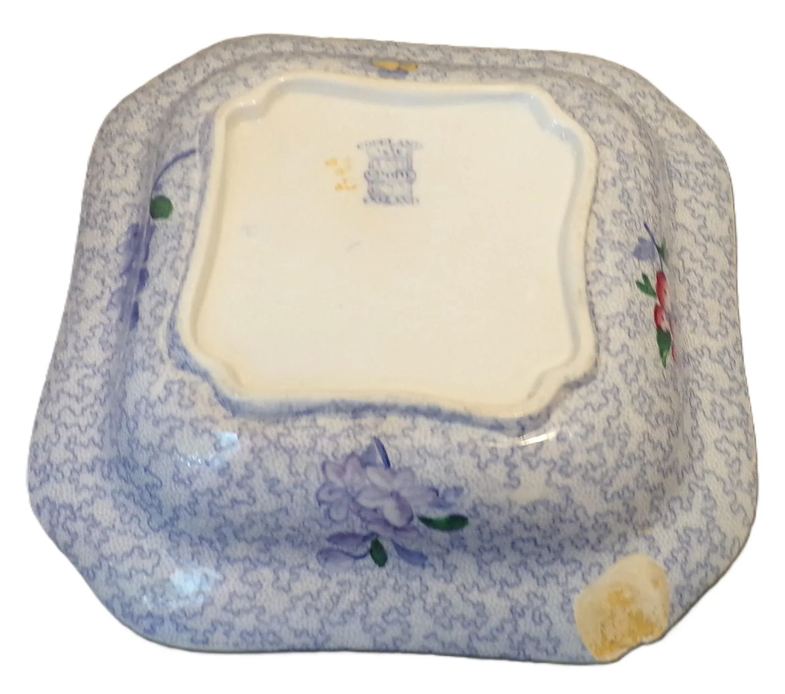 Vintage Covered Vegetable Bowl, Wild Flower Blue Pattern From Copeland Spode, Uk - 6