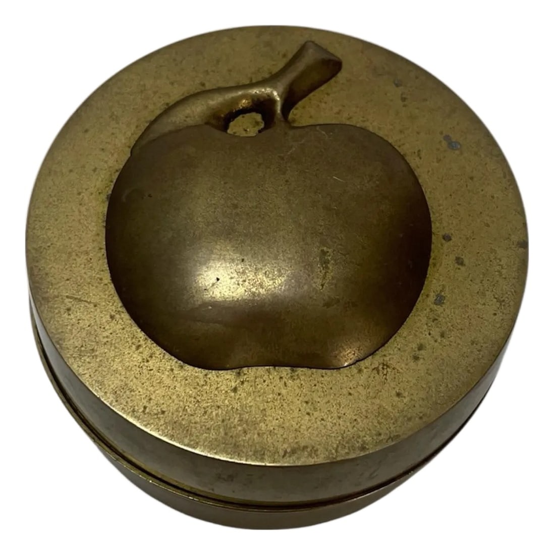 Vintage Heavy Brass Apple Container (1 of 4)