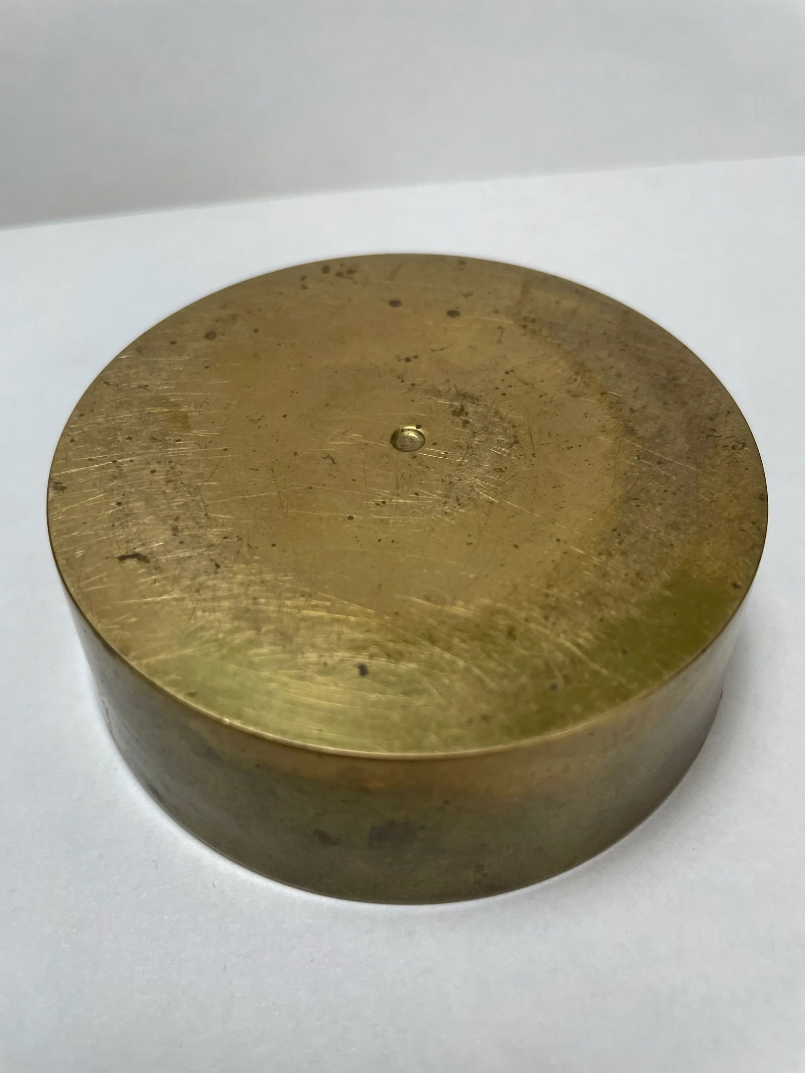 Vintage Heavy Brass Apple Container - 2
