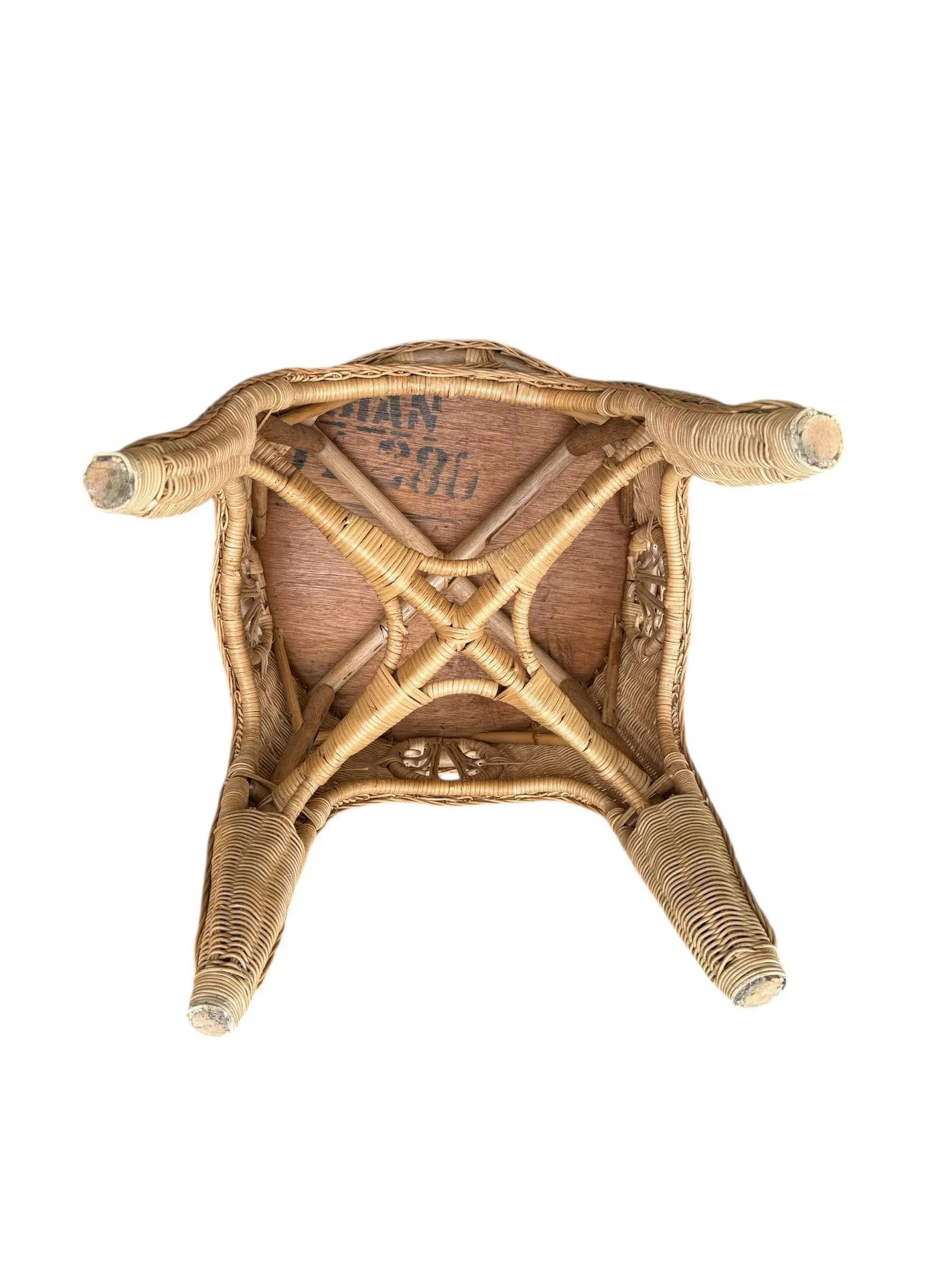 Bamboo Wicker Side Table - 10