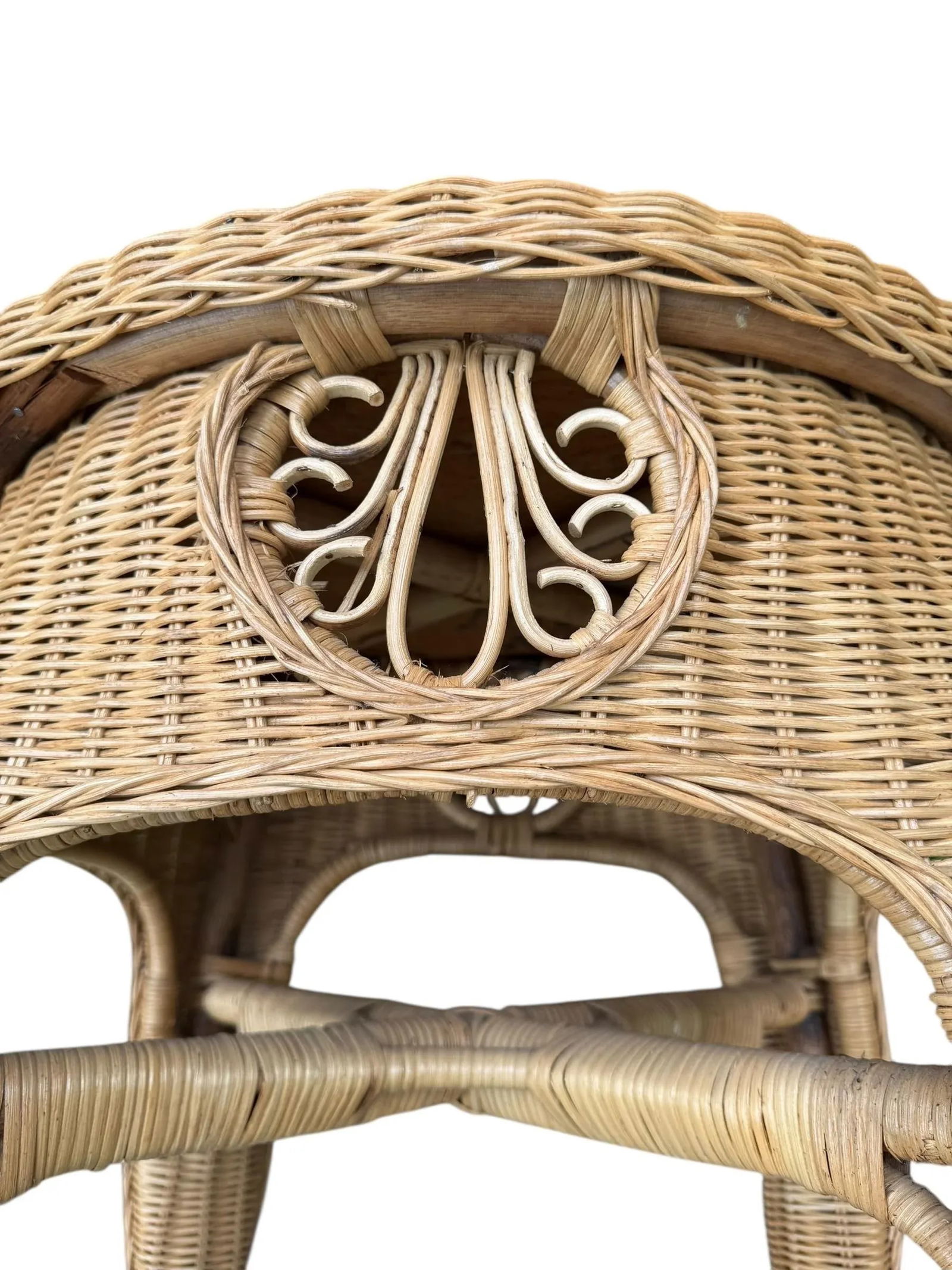 Bamboo Wicker Side Table - 3