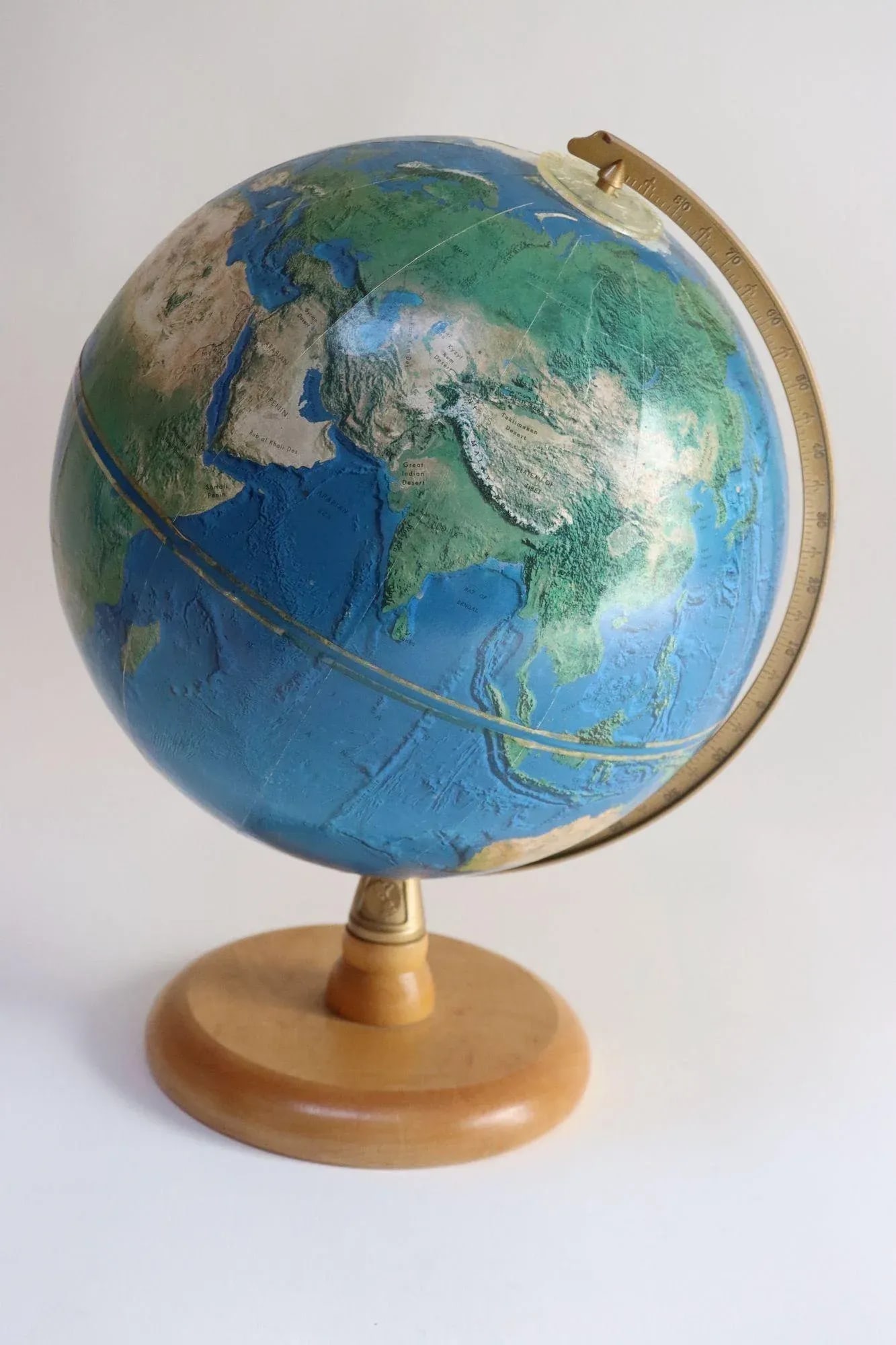 Set of Two Vintage Petite Replogle Satellite Visions Globes - Winter and Summer Displays - 3