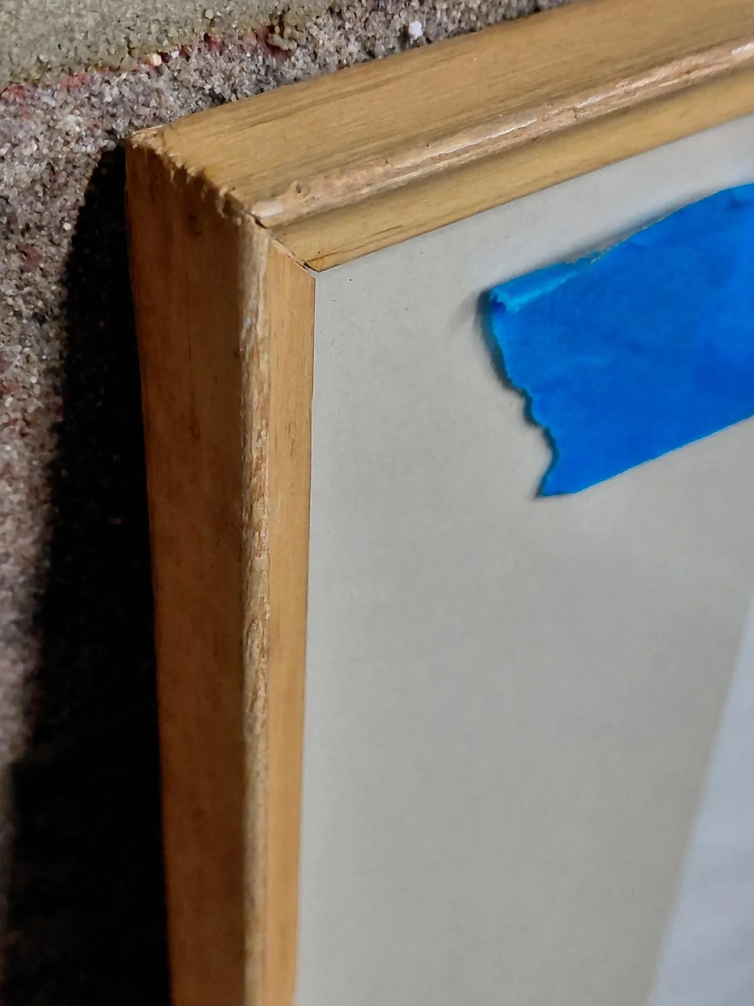 Framed Signed J. Akston "The Wanderer, 1970" Acrylic and Paper Painting - 9