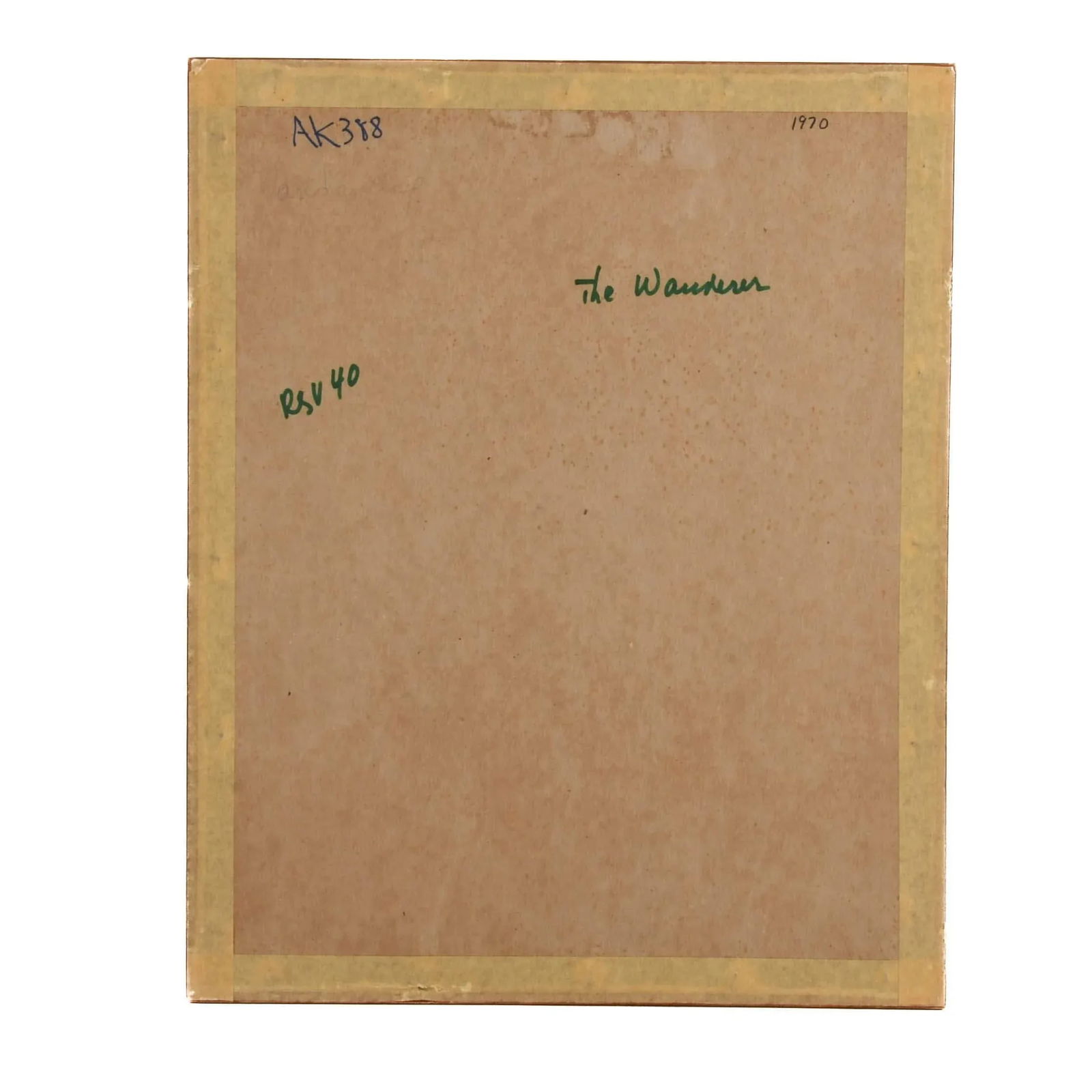 Framed Signed J. Akston "The Wanderer, 1970" Acrylic and Paper Painting - 5