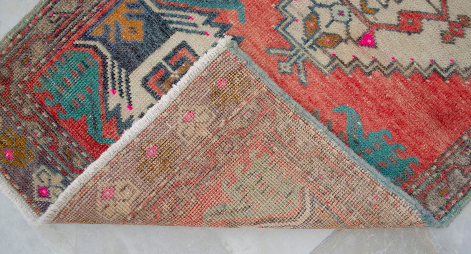 Hand Knotted Door Mat, Entryway Rug, Bath Mat, Kitchen Decor, Small Rug, Turkish Rug - 1"² - 8