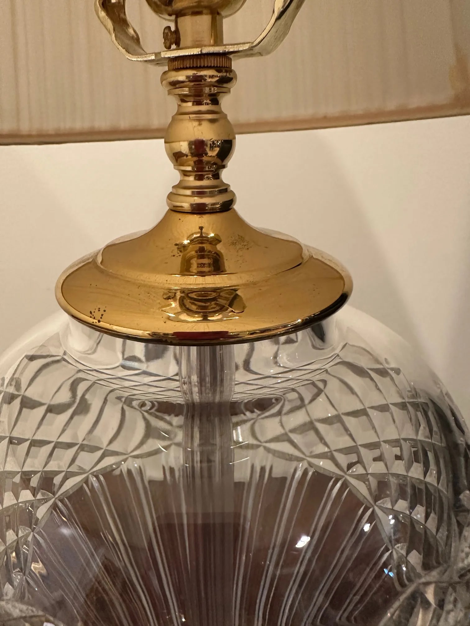 Classic Large Waterford Crystal Table Lamp - 2