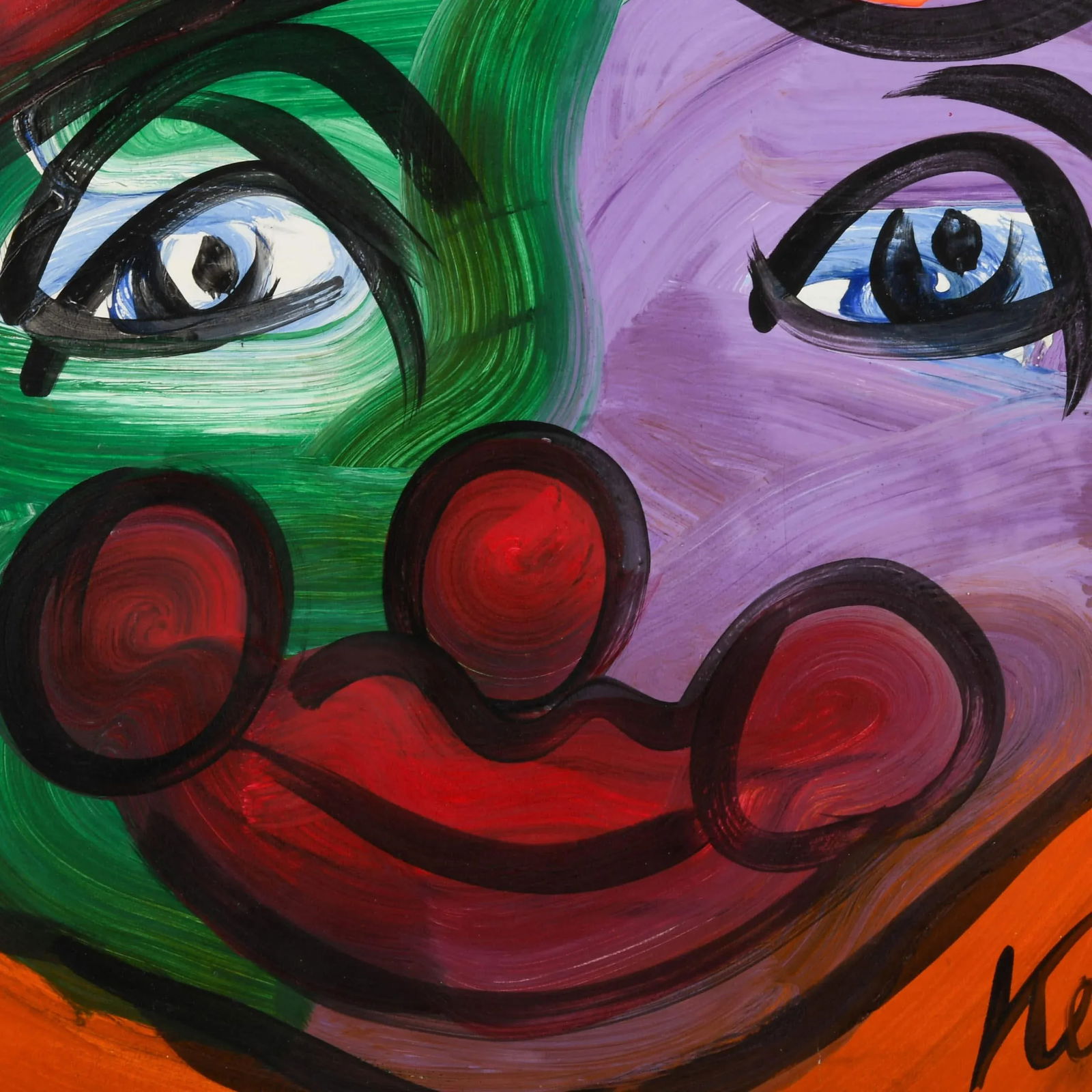 Signed Peter Keil "Carnival Reflections 91" Oil on Masonite - 2