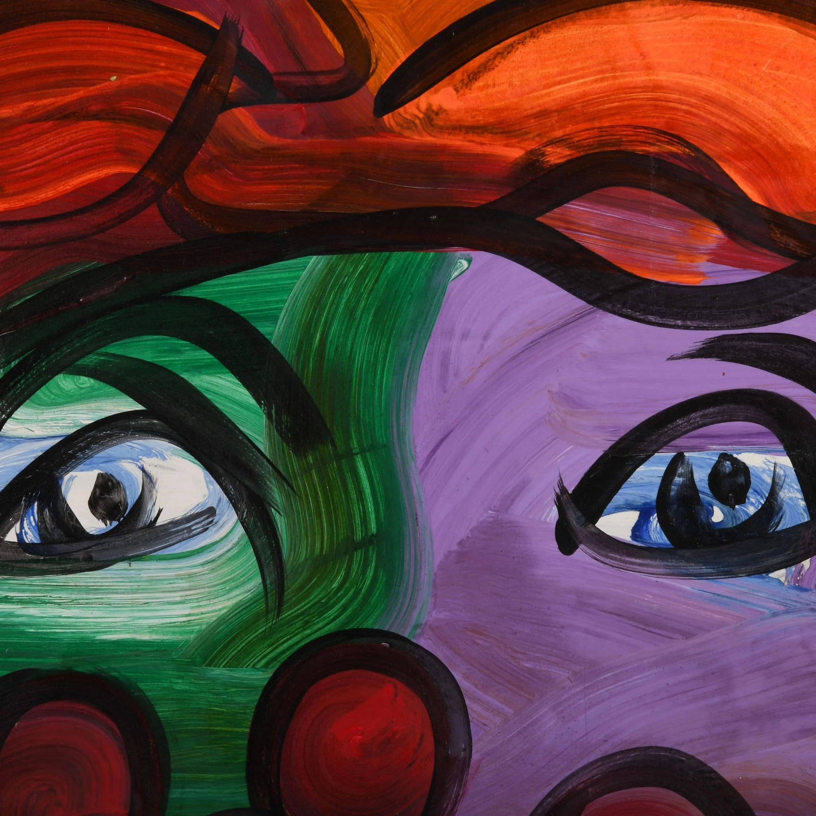 Signed Peter Keil "Carnival Reflections 91" Oil on Masonite - 3