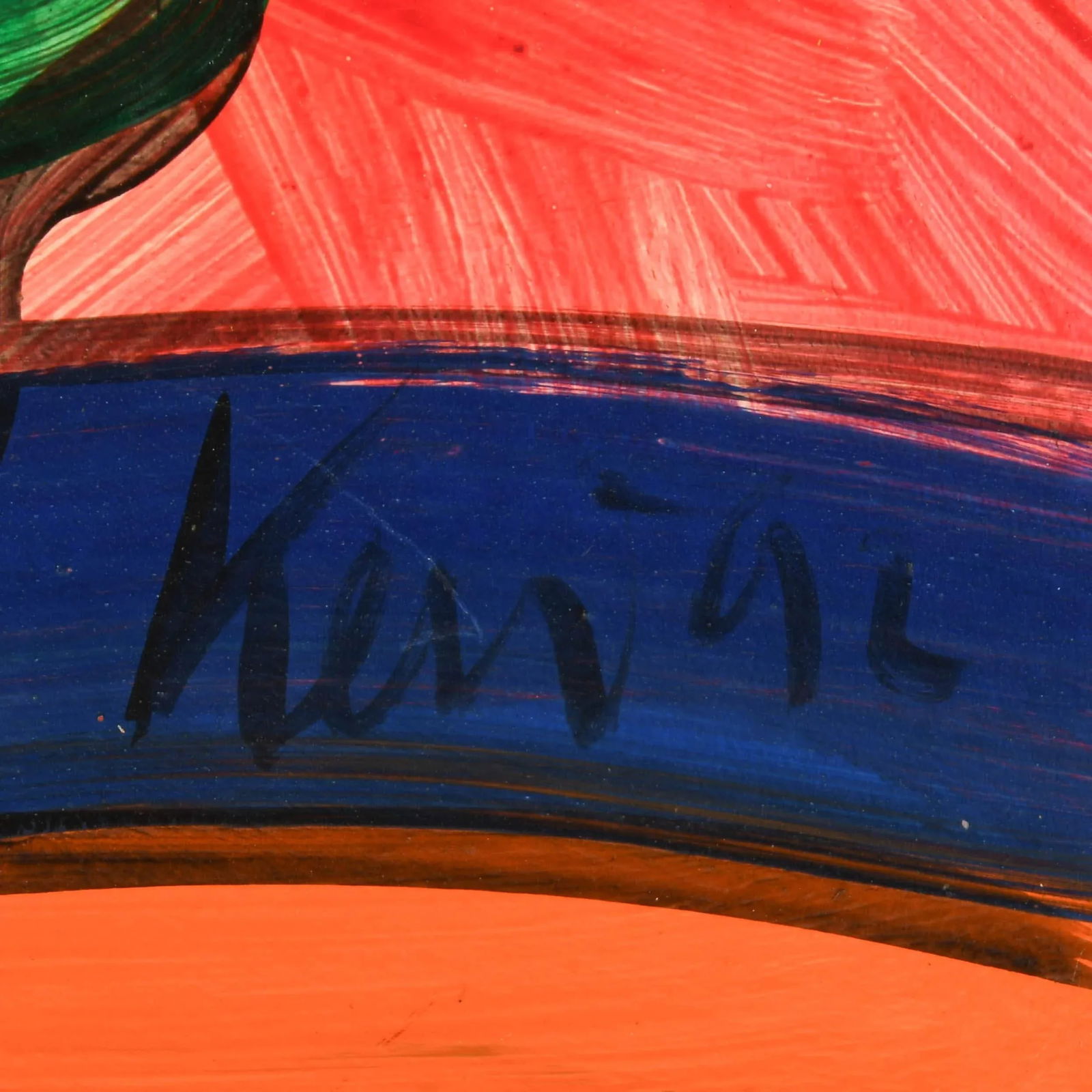 Peter Keil "Colorful Conversation in a Vase" Oil on Masonite - 4