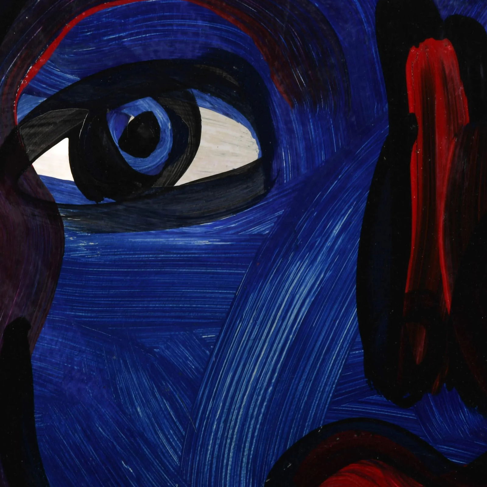 Signed Peter Keil "Face of Midnight 74" Oil on Masonite - 3