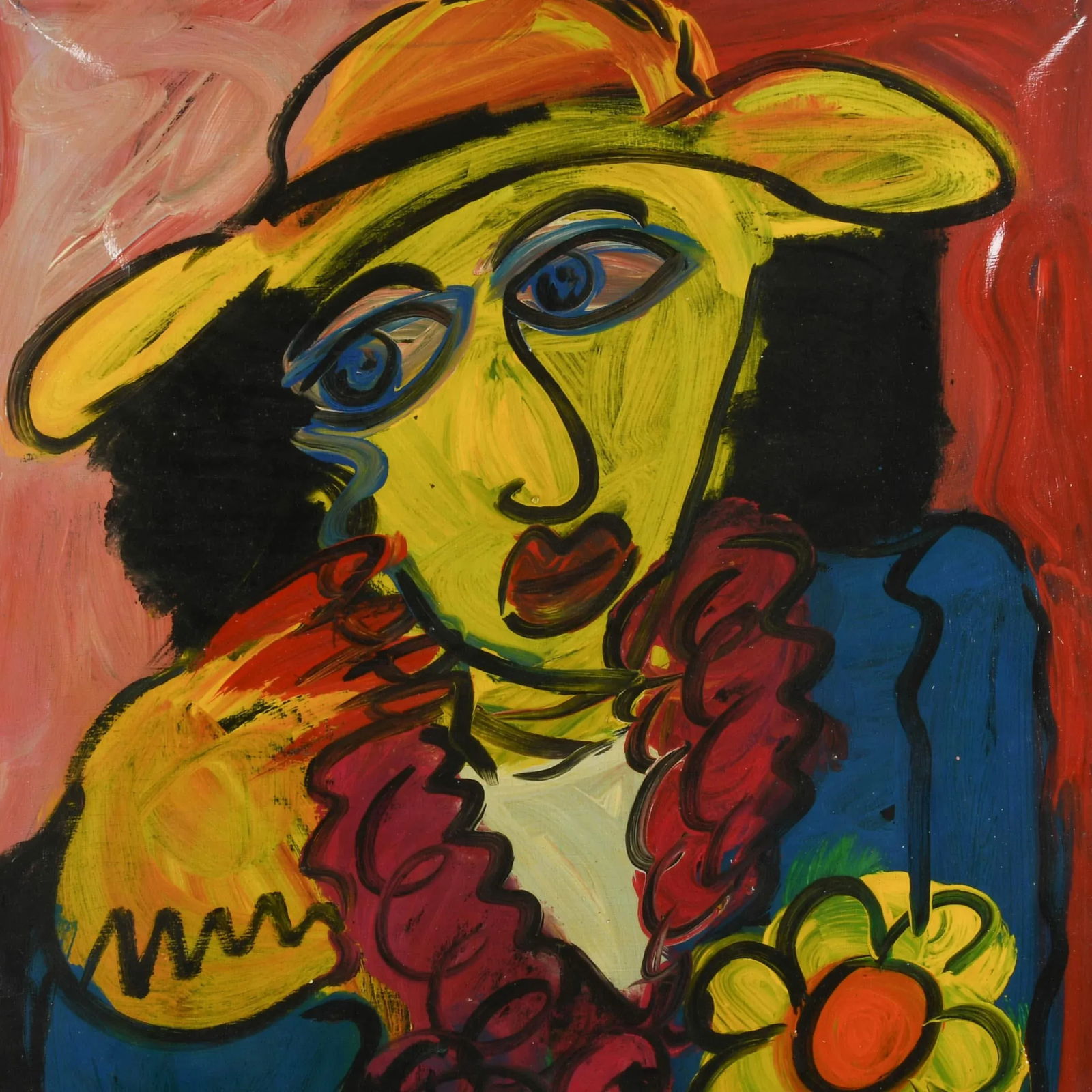 Signed Peter Keil "Expression in Bloom" Oil on Linen - 2