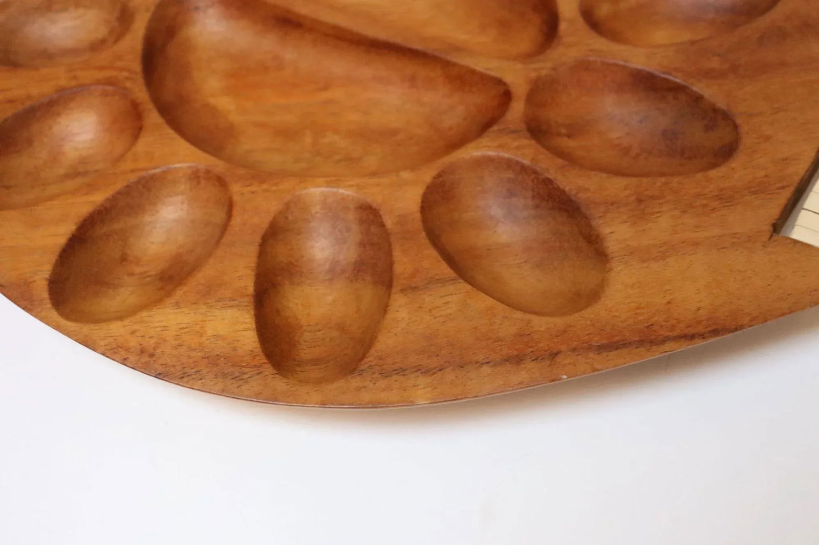Vintage Taverneau and Rattan Deviled Egg Tray by Arthur Umanoff for Pantalcraft - 18