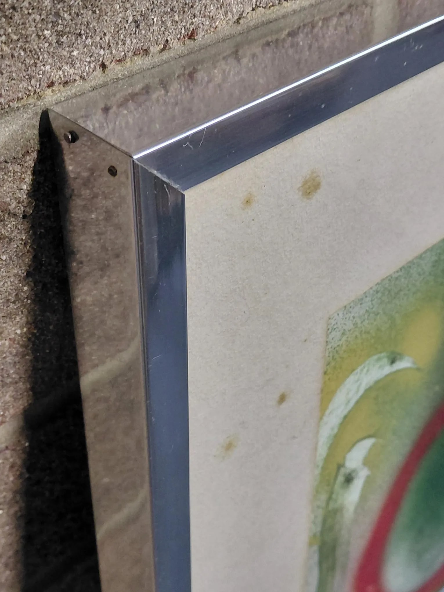 Framed J. Akston "Squiggle II 1973" Enamel on Paper - 8