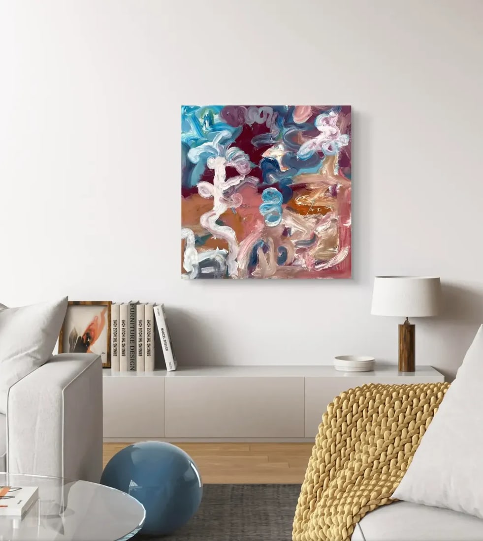 Matthew Izzo Abstract Oil Painting on Canvas - Signed - 3