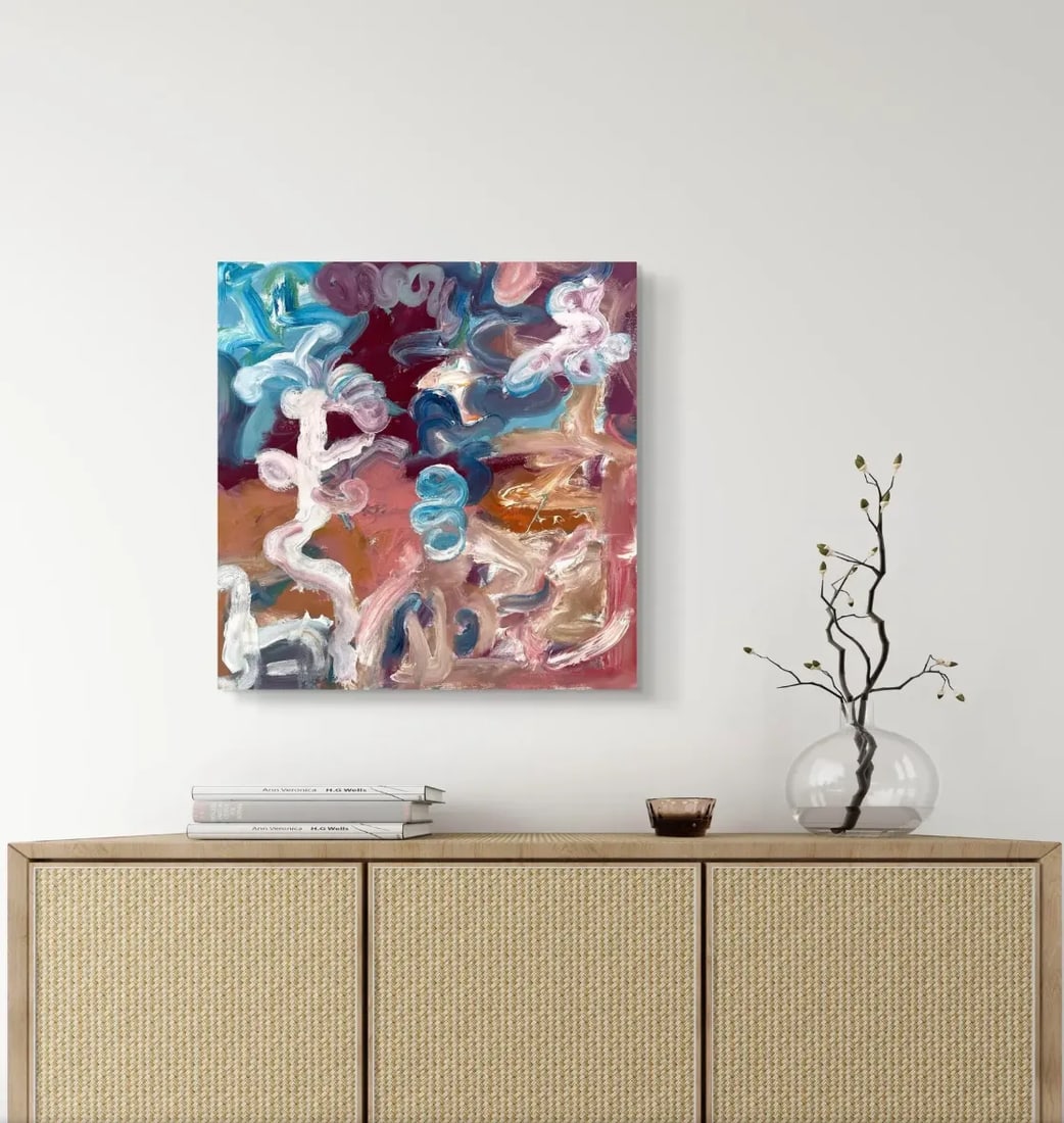 Matthew Izzo Abstract Oil Painting on Canvas - Signed - 4