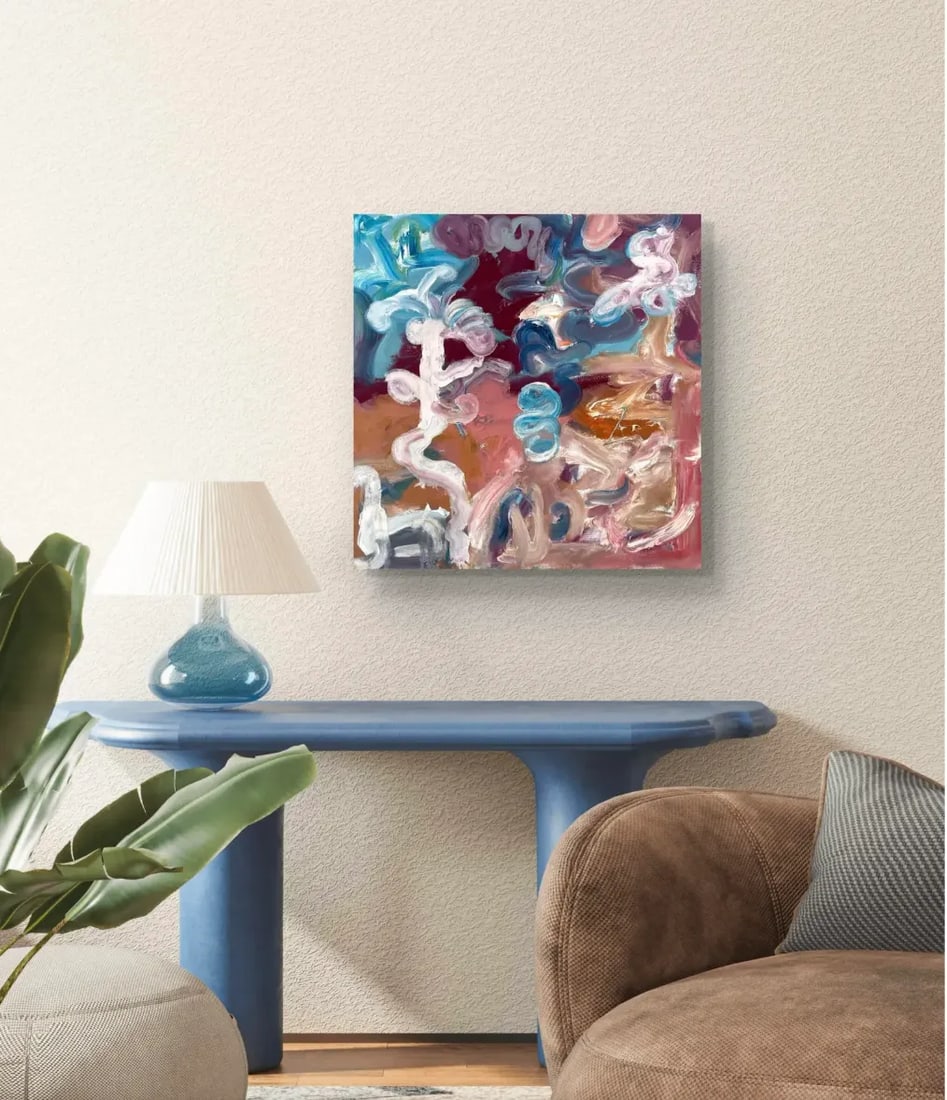 Matthew Izzo Abstract Oil Painting on Canvas - Signed - 6