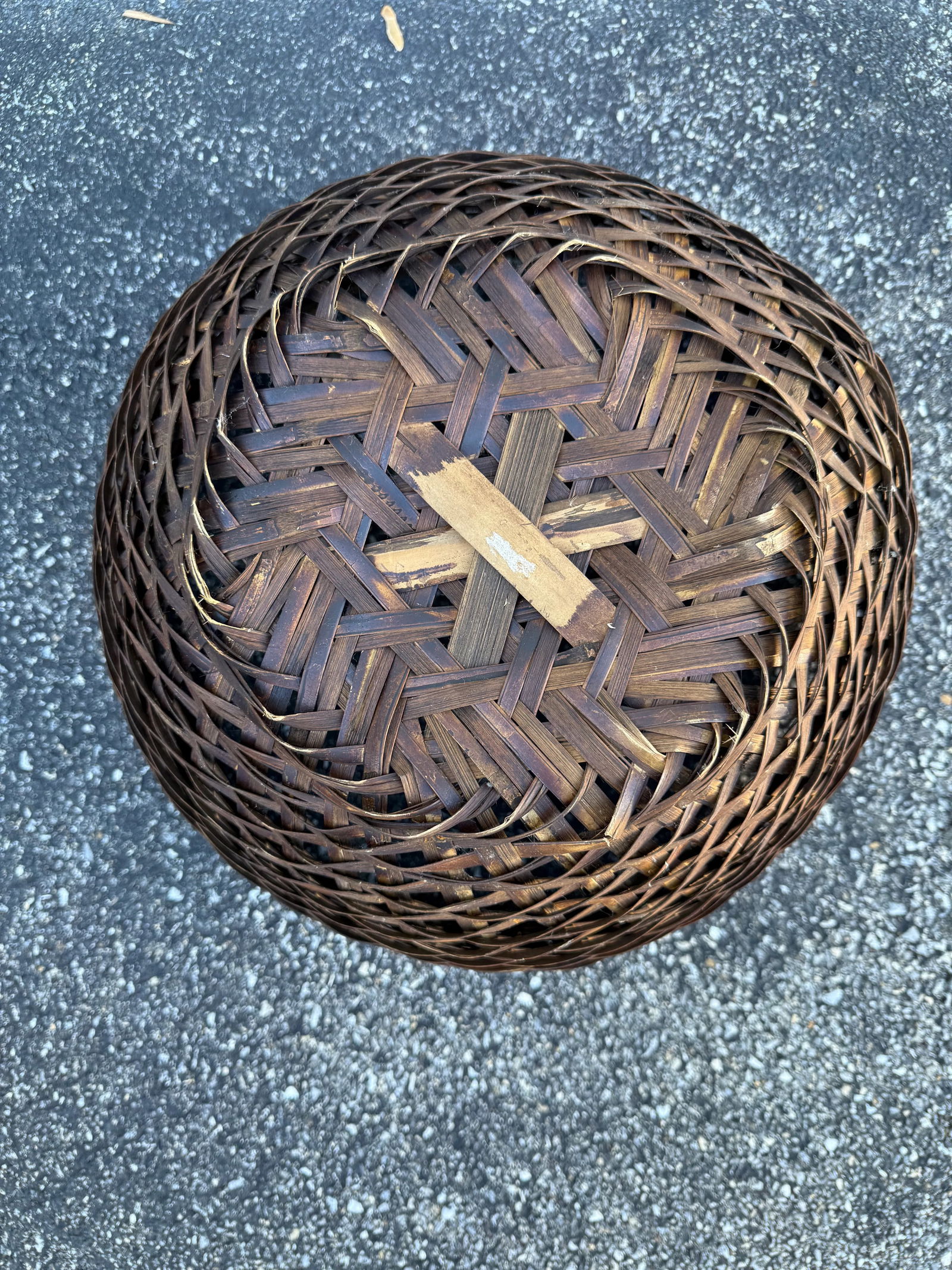 Large Antique Split Wood Basket - 4