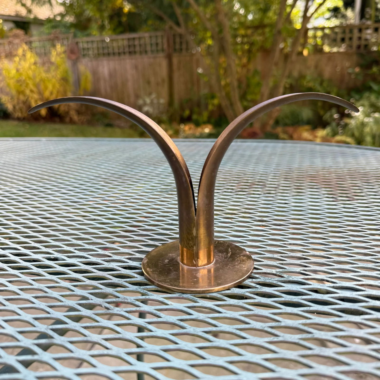 Pair of Ystad Metall Ivar Ã…lenius Björk Swedish Lily Brass Mid-Century Candlesticks - 6