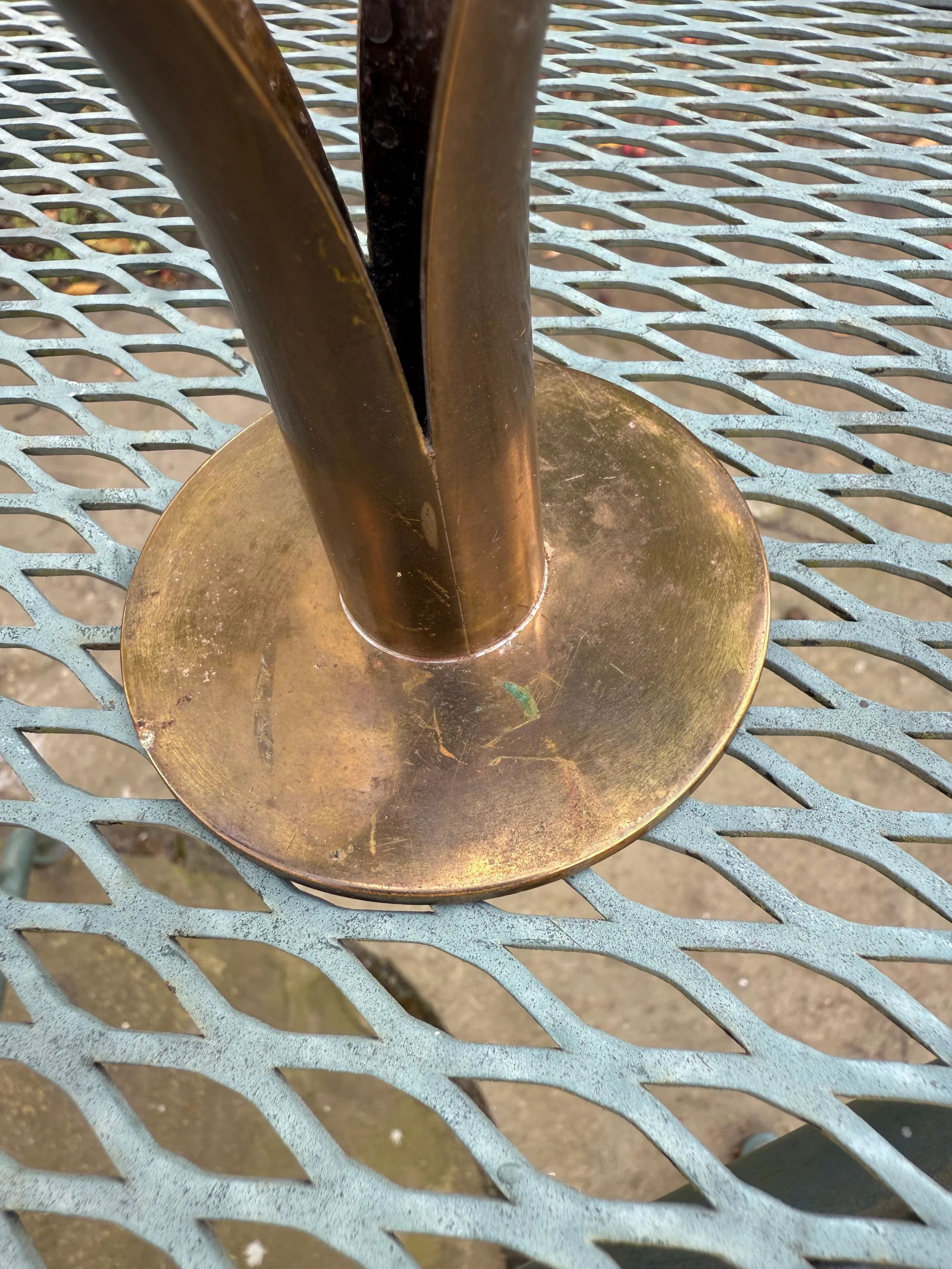 Pair of Ystad Metall Ivar Ã…lenius Björk Swedish Lily Brass Mid-Century Candlesticks - 9