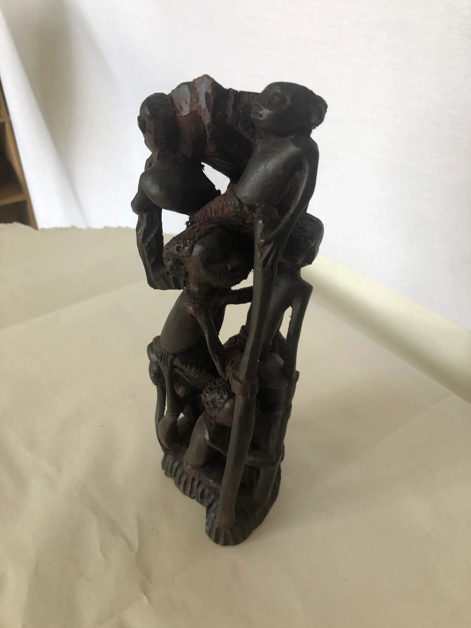 Late 20th Century Figurative Wooden Hand Carved African Sculpture - 8