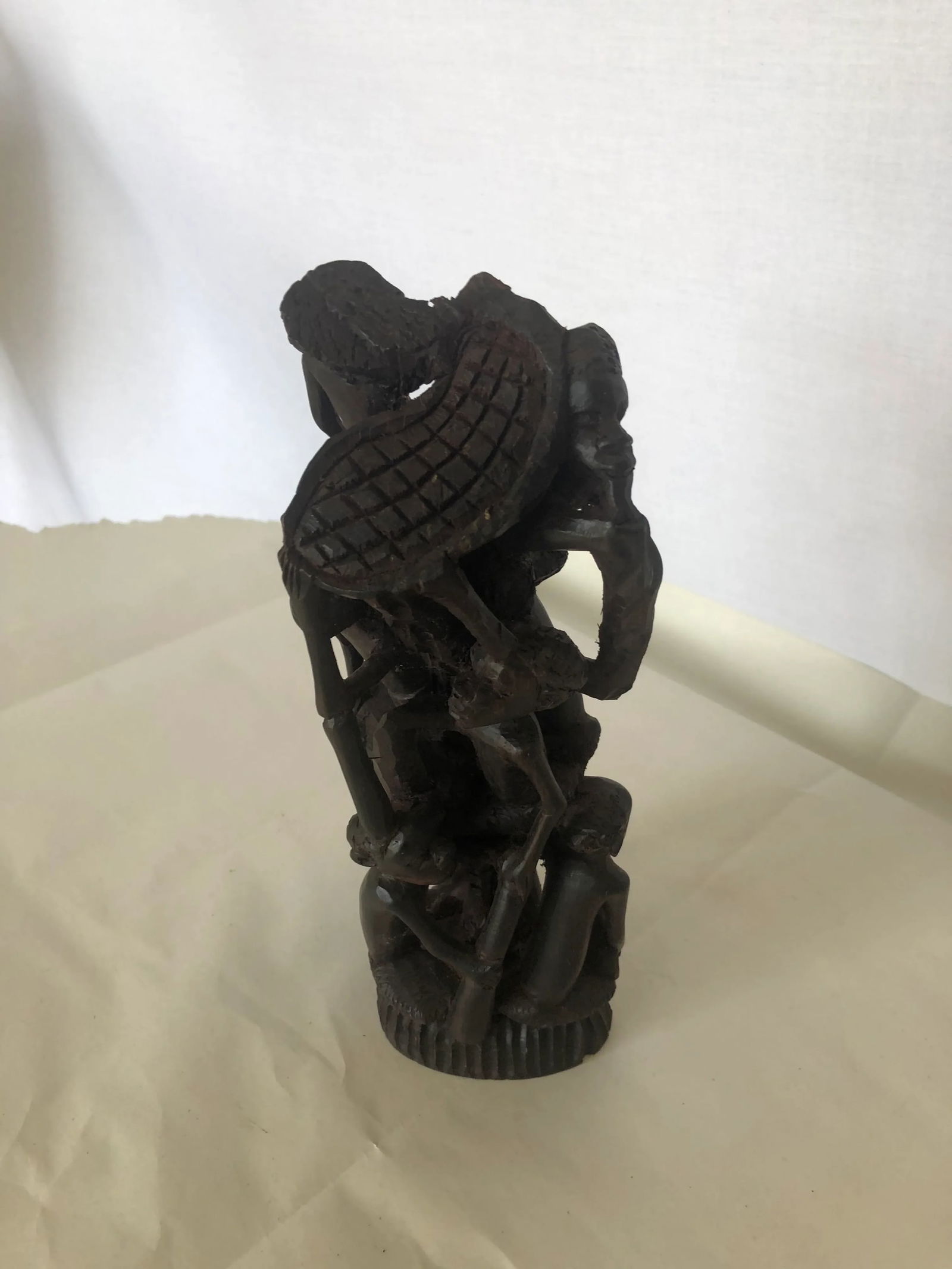 Late 20th Century Figurative Wooden Hand Carved African Sculpture - 9