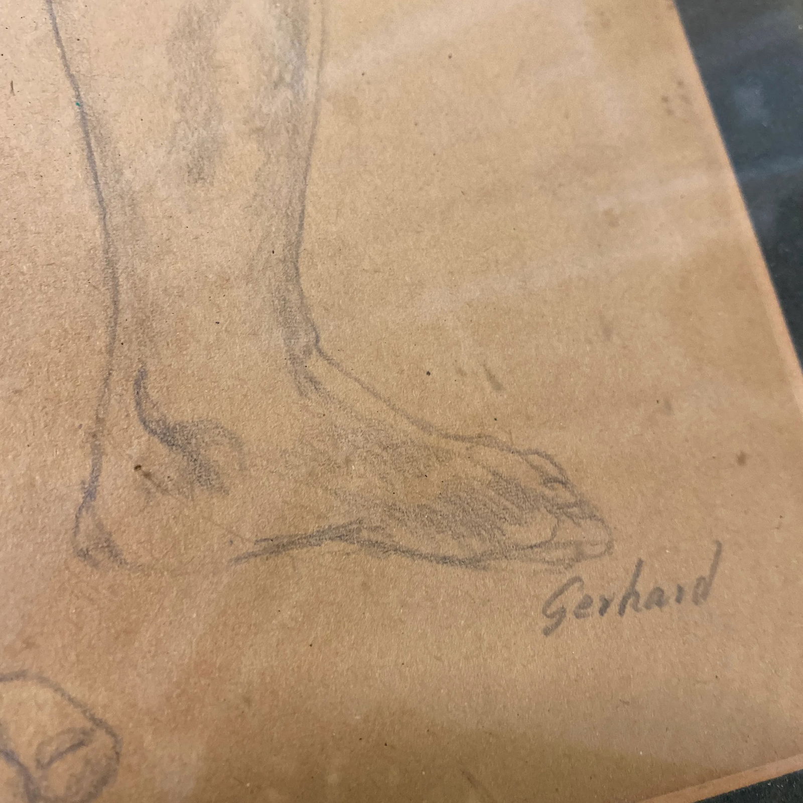 1970s Figurative Nude Pencil Sketch, Framed - 5