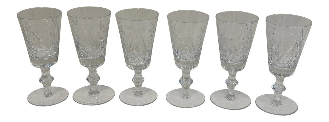 Late 20th Century Crystal Cordial Glasses - Set of 6 (1 of 6)